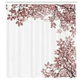 thumbnail image 2 of Ambesonne Leaves Shower Curtain, Broad Leaves Close-up Motif, 69"Wx84"L, Pale Maroon, 2 of 4