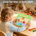 thumbnail image 3 of BMOUO Kids Case for onn 11" Core Tablet 2026 Model, Lightweight Foldable Kickstand Shockproof Handle Design Case for onn 11 Inch 2026, Green, 3 of 6