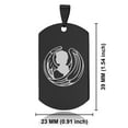 thumbnail image 2 of Stainless Steel Virgo Zodiac (Maiden) Dog Tag Pendant Necklace, 2 of 3