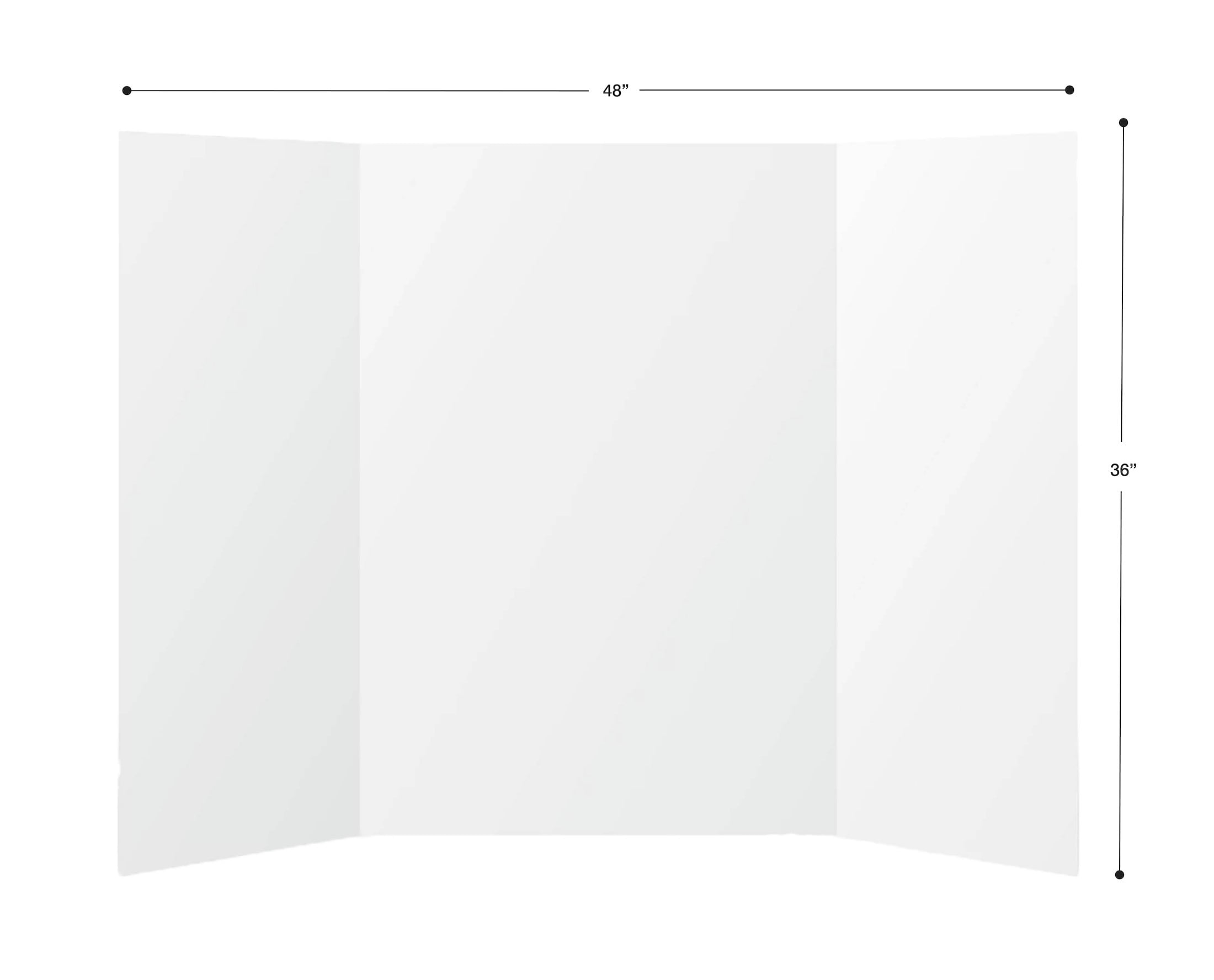 Pen+Gear White Tri-Fold Foam Board, 36" x 48"