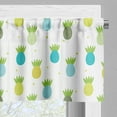 thumbnail image 3 of Ambesonne Pineapple Valance Pack of 2, Tropical Fruit Polka Dots, 54"X12", Lime Green Multicolor, 3 of 5