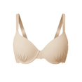 thumbnail image 2 of VISALY Plus Size Full Coverage Padded Underwire Lace Bra Seamless Adjustable Thin Straps Push Up Convertible Bra Lace Trim Bust Lifting Support T-Shirt Bralettes Comfy Soft Shaping Bra Beige 70B, 2 of 4