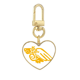 thumbnail image 1 of México totems Mexican Eagle antigua civilización Llavero de metal en forma de corazón dorado, 1 of 3