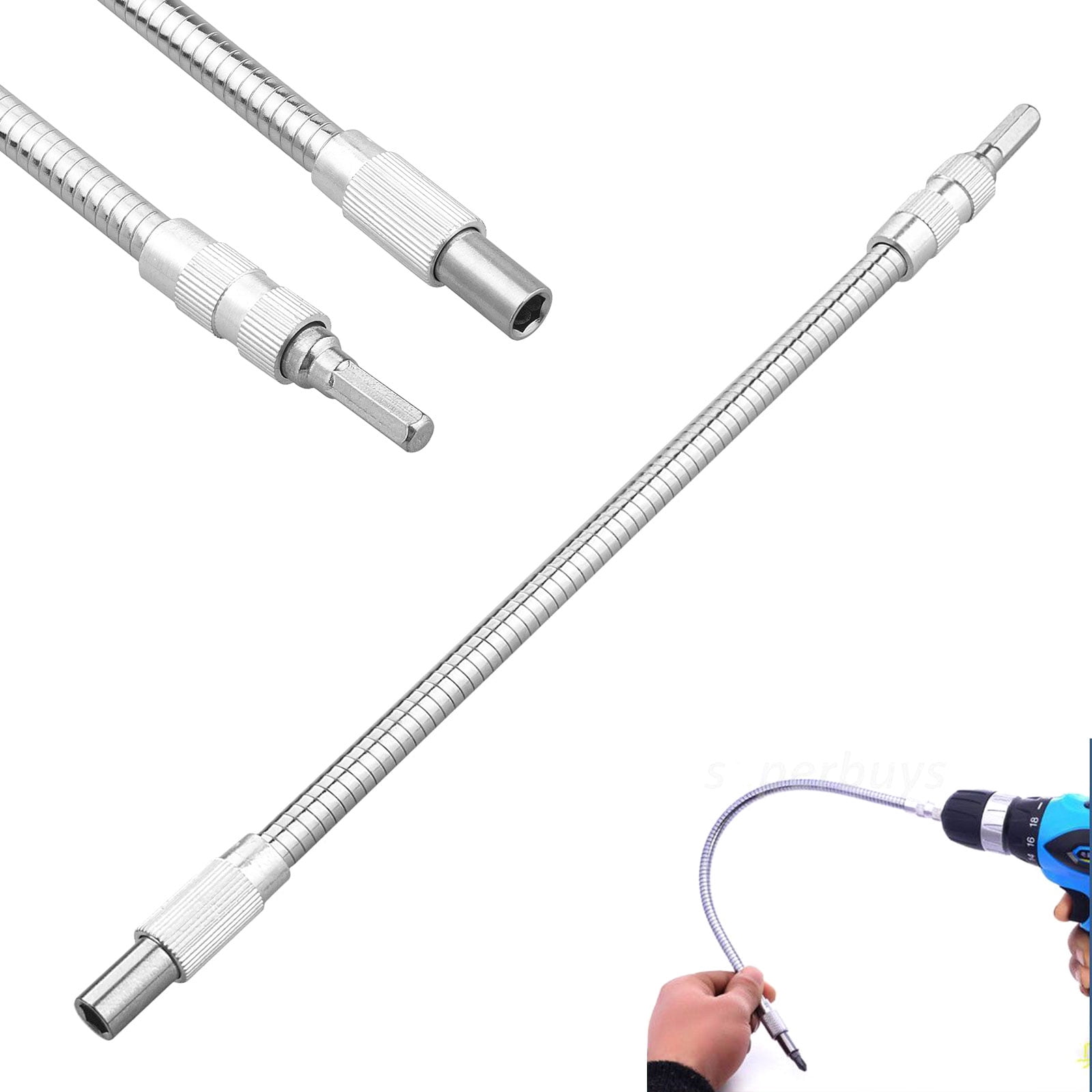 1 Set Extension Drill Bit Flexible Shaft Holder Connecting Link Screwdriver Tip