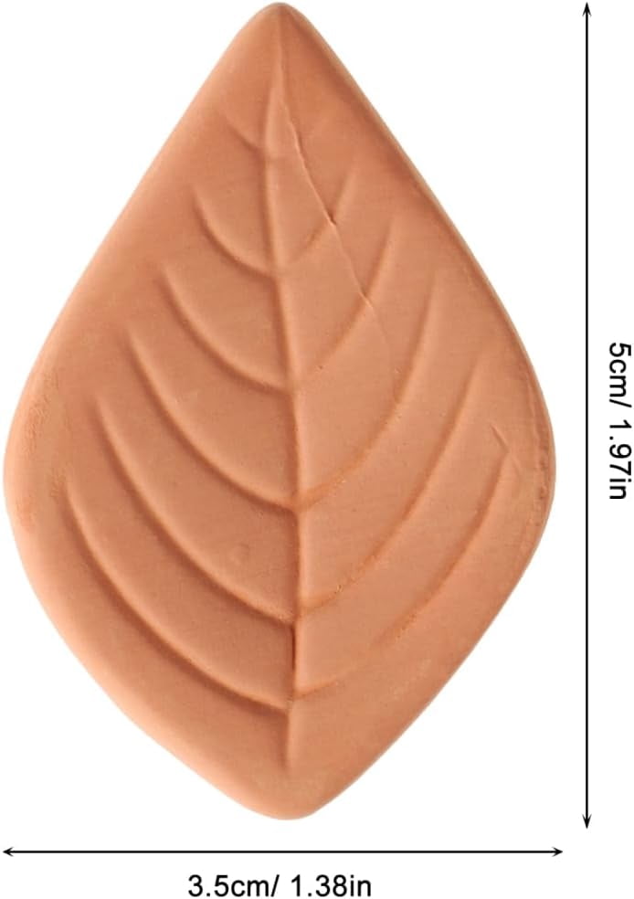 20 pack Food Grade Desiccant Moisture Absorbers Reusable Leaf Shape Red Pottery Dehumidifier Packs