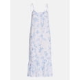 thumbnail image 5 of Joyspun Women's Woven Midi Sleep Gown with Shoulder Tie, Sizes XS-3X, 5 of 6