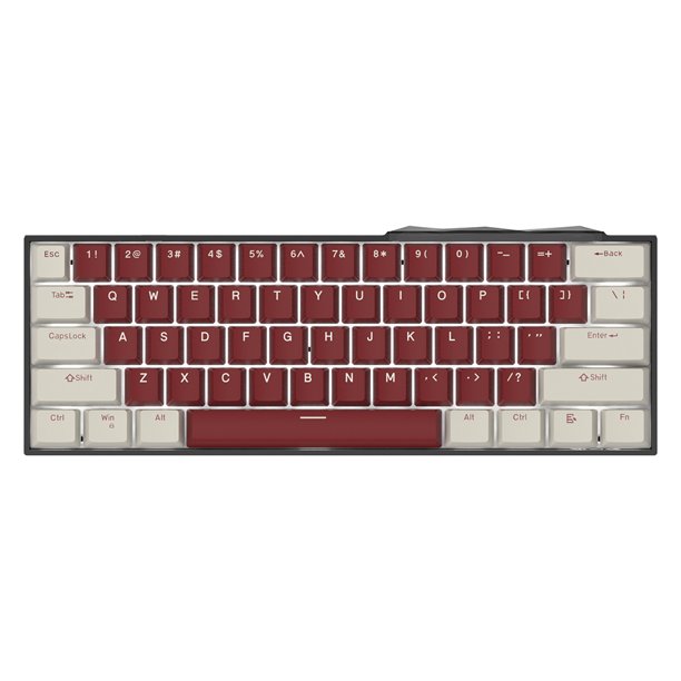 Teclado de juego Capacios de computadora ergonómicos PC Accesorio Accesorio Aparato de entrada Reemplazo de teclado de escritorio para Ajazz K610T Brownswitch RojoBlanco Inevent EL005325-03B
