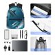 thumbnail image 3 of Easygdp Ice Blue Ocean Cute Dolphin A Mochila Casual para Portátil, Mochila para Escuela, Viajes, Negocios, 3 of 5