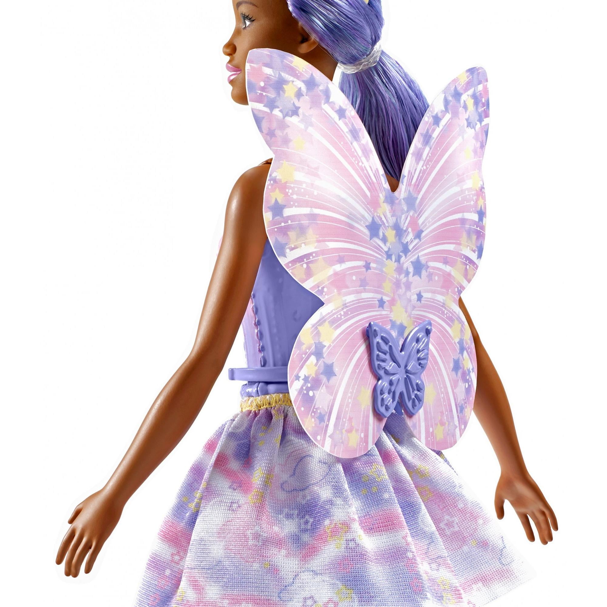 barbie dreamtopia fairy doll purple hair