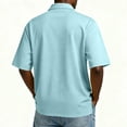 thumbnail image 4 of Qwertyu Mens Polo Shirts Short Sleeve Casual Lightweight Summer T-Shirt Classic Collared Golf Shirt Light Blue 2XL, 4 of 9