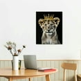thumbnail image 3 of Nawypu NutArtPic Lion Family Canvas Wall Art King Lion and Lioness Picture Painting Black and White Lion with Gold Crown Picture Artwork for Bedroom Living Room Office Decor, 3 of 5