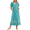 Blue Floral, variant on Long Nightgowns for Women Short Sleeve House Dress with Pockets Mumu Dress
