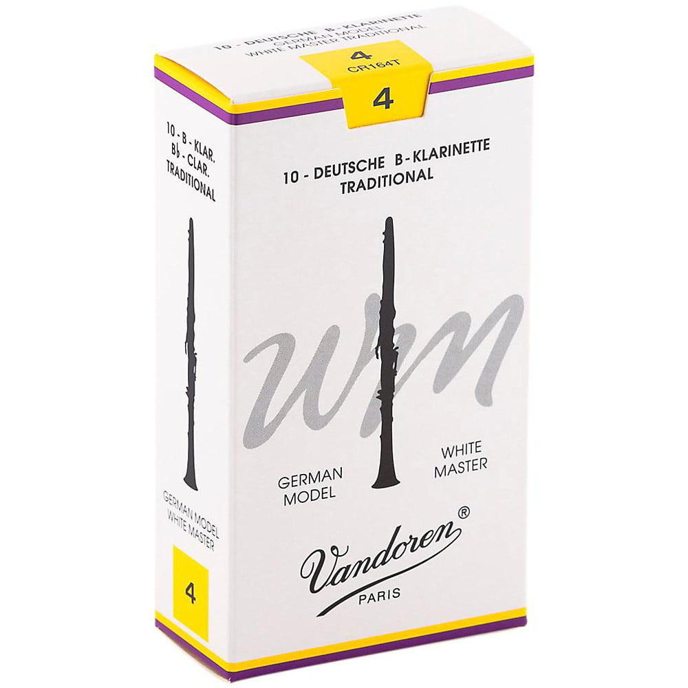 Vandoren White Master Traditional Bb Reeds Box of 10, Strength