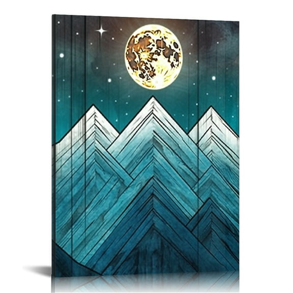 Shiartex blue Abstract Canvas art Prints Wall Art Paintings for Living Room family kitchen Bedroom bathroom Wall decor modern Wall Artworks mountain Pictures Vintage Home Decor 16x20 in/12x16 in