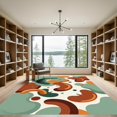 thumbnail image 2 of ODIKA 4'x6' Machine Washable Non-Slip Area Rug, Abstract Seafoam Green High Traffic Rug, Green, 1170880, 2 of 7