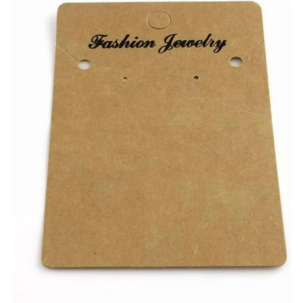 100 tarjetas de exhibición de aretes rectangulares de cartón para joyería. Materiales de embalaje para joyería. Soporte para aretes DIY. Ideal para tiendas minoristas.