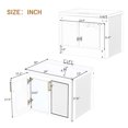 Elegant White 24” Wall Mounted Bathroom Vanity with Ceramic Basin Solid