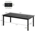 thumbnail image 2 of QinaQin Industrial Style Dining Table, 70.9-Inch/71-Inch Rectangular Wooden Table, Seats 4-6 People, Metal Frame, Rounded Corners, for Dining Room, Kitchen, Restaurant (Chairs Not Included), 2 of 7