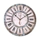 thumbnail image 1 of Reloj de pared de madera grande, funciona con pilas, sin tictac, para dormitorio y hogar. números romanos, 1 of 6