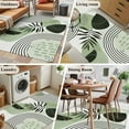 thumbnail image 6 of Sage Green Bohemian Washable Area Rug 4 x 6 ft Abstract Geometric Black Lines Leaves, Soft Non Slip Rugs Stain Repellent Indoor Felt Carpet for Living Dining Room Bedroom Home Office, 6 of 9
