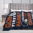 thumbnail image 4 of God First Family Second Then Football City Blanket Fleece Throw Blanket Printed Blanket Gift for Football Fans 40"x50", 4 of 5
