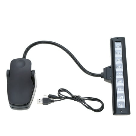 Portable Flexible Bendable 9 LEDs Orchestra Piano Music Score Light Stand Clip Desk Reading (Best Portable Light Stand)
