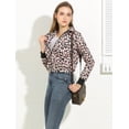 thumbnail image 4 of INSPIRE CHIC Blouson Bomber Court à Fleurs pour Femme, à Fermeture Éclair, Col Rabattu, Ourlet Élastique, 4 of 6