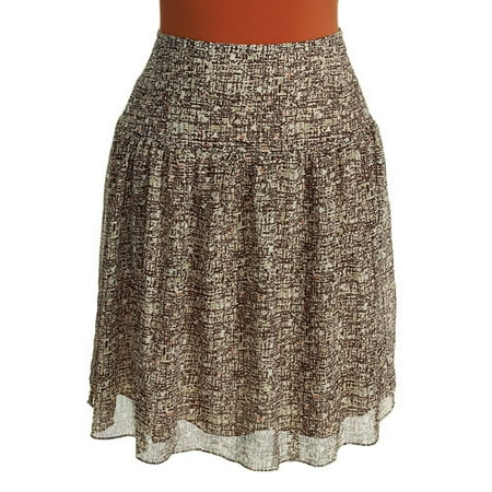 Women's Plus Print Chiffon Skirt