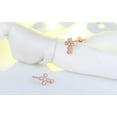 thumbnail image 3 of Religious Cross Stud Earrings for Women Cz Sterling Silver Ginger Lyne Collection, 3 of 5