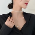 thumbnail image 5 of Imitaition Collier de Perles pour Femmes Simple Mode Chaîne Clavicule Collier Ras du Cou Blanc Bijoux de Mariage en Gros, 5 of 5