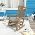 thumbnail image 2 of Afuera Living Traditional Classic Outdoor Porch Rocking Chair in Brown, 2 of 7