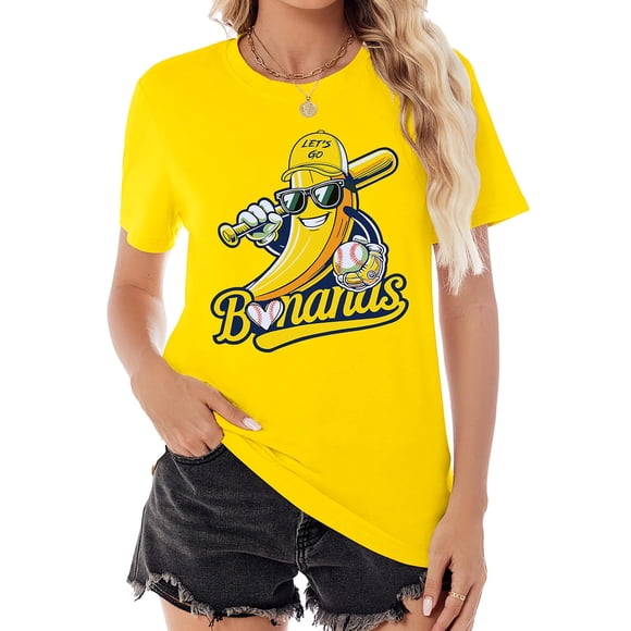 Camiseta Talovee Baseball Mom para mujer, amarilla, XXL