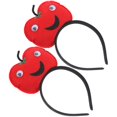 thumbnail image 3 of Cosplay Headband Apple Shape Soft Polyester Funny Fruit Hair Hoop 2Pcs, 3 of 5