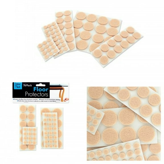 76PCS Furniture Pads Self Adhesive Felt Foam Floor Scratch Protector Chair Table