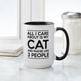 thumbnail image 4 of CafePress - All I Care About Is My Cat And Maybe Like 3 People - 15 oz Ceramic Large White Novelty Mug, 4 of 4