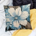 thumbnail image 2 of BANET Pillows for Couch Brown Cream Grey Teal Floral Pillow Protector Brown Grey Floral Decorative Throw Pillow Case Two Sides Printed for Bedding Couch Sofa Home Gift 22x22in, 2 of 5