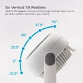 thumbnail image 3 of Air Circulator Fan  Desk Fan  Portable Fan  3 Speed Settings  6 Tilting Head Settings  74ft Max Air Distance  Large  White, 3 of 6