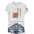 thumbnail image 5 of FchengtaiS 250 Anniversary USA Shirt Women 4th of July Shirts Graphic Loose Tops Crew Neck Short Sleeve Pullover Tunics 250th Birthday T-Shirt Patriotic Shirts Tops White XXXL, 5 of 6