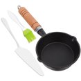thumbnail image 2 of 2 Sets of Small Cast Iron Skillet Egg Frying Pan Practical Non-stick Frying Pan Non-stick Pan, 2 of 5