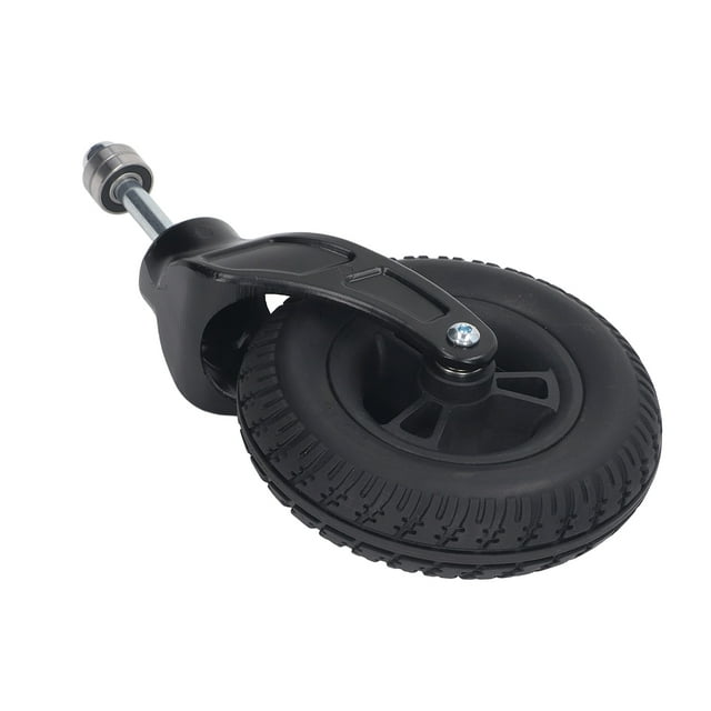Wheelchair Front Wheel, Shock Absorption PVC Solid Wheel 7 Inch Front Caster Standard Size for Walker Scooter Grocery Cart