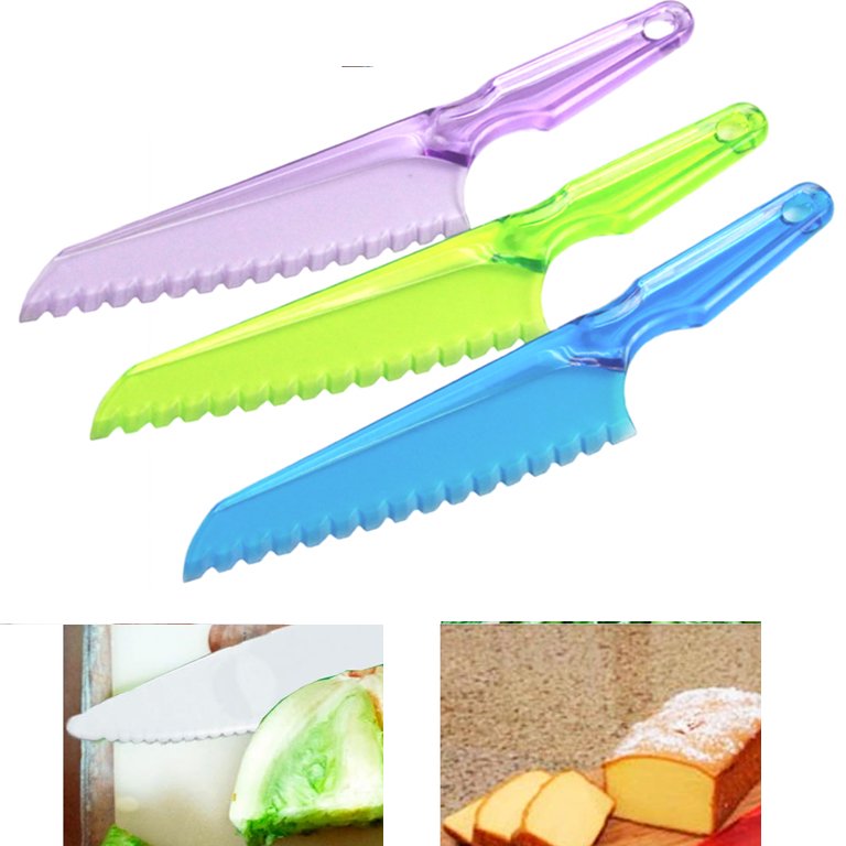 1pc Lettuce Knife Plastic Serrated Cut Bread Salad Cake Blade Utensil