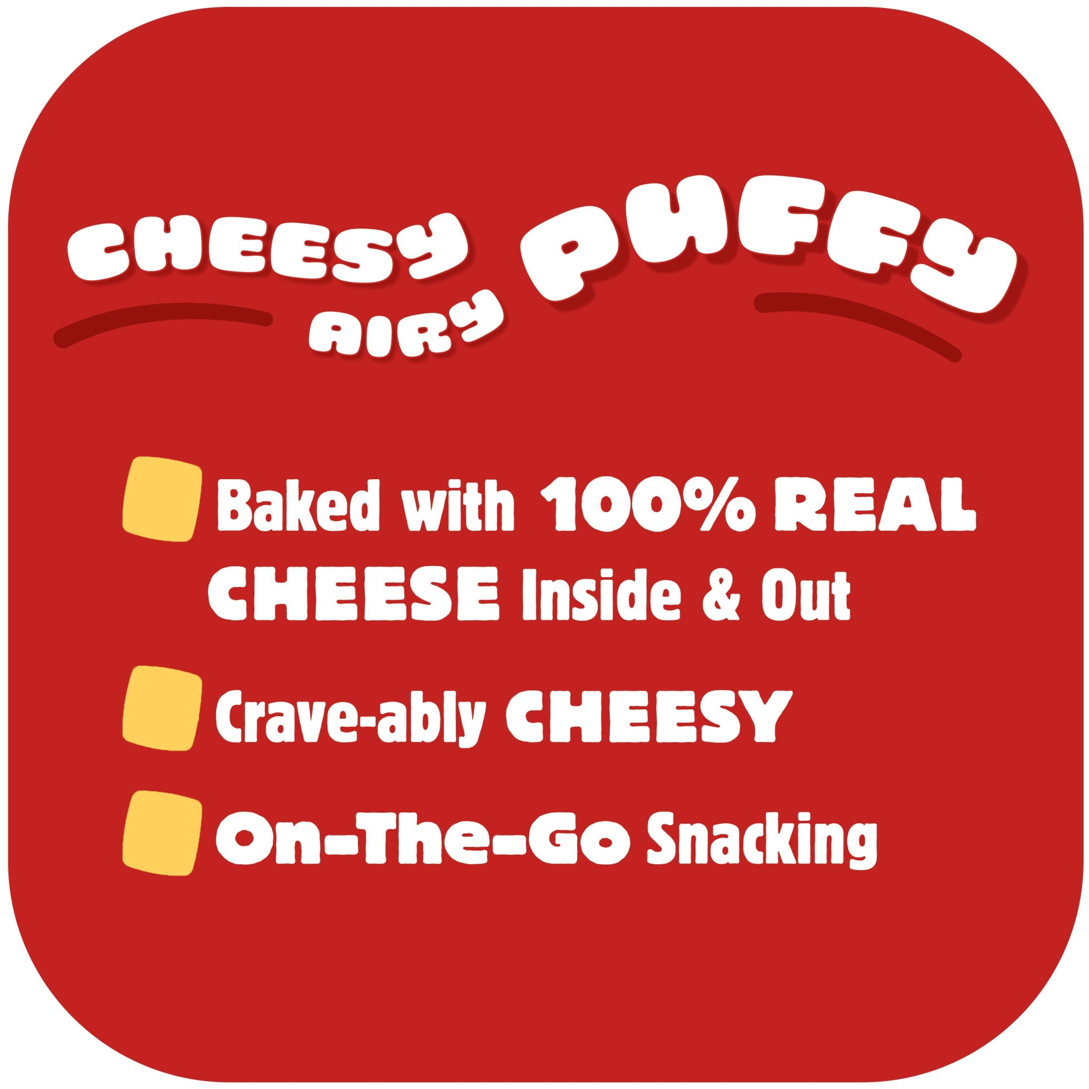 (3 pack) Cheez-It Puff'd Cheddar Jack Cheesy Baked Snacks, Puffed Snack Crackers, 5.75 oz