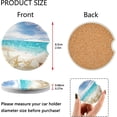 thumbnail image 3 of GZHJMY 2CPS Beach Starfishes Car Coasters,Absorbent Car Ceramic Coasters with Cork Base A Finger Notch for Easy Removal from Auto Cupholder, 3 of 6