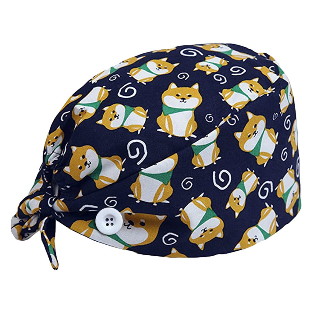 YUEHAO Surgical Scrub Cap With Buttons 