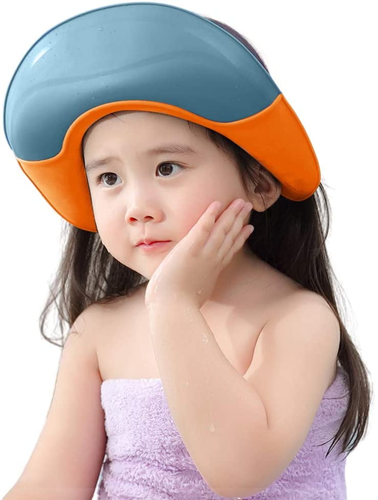 EAYY Baby Shower Cap Bathing Cap Baby Shampoo Cap Soft Adjustable Visor