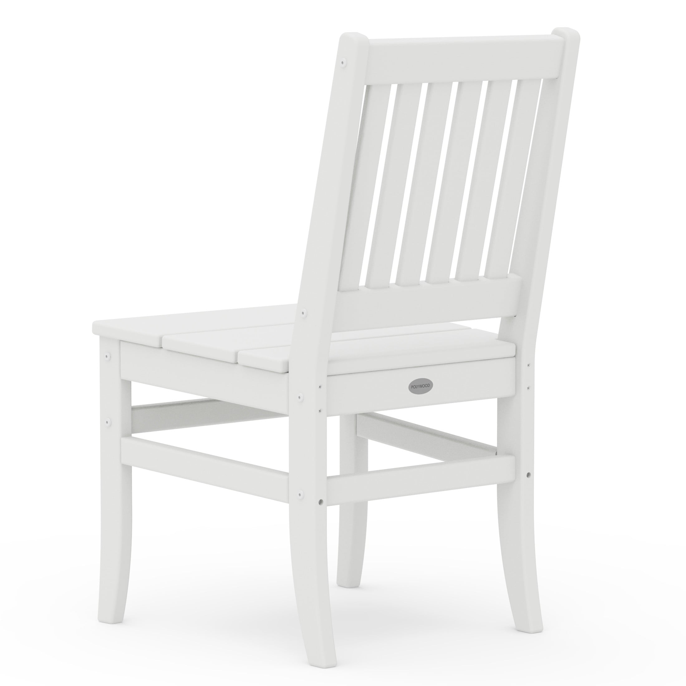 Better Homes & Gardens by POLYWOOD Southlake Outdoor Dining Side Chair (2 Chairs), All-Weather HDPE, Patio Seat, White