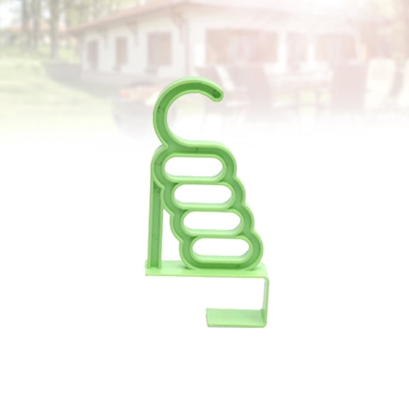 YUYUETIME Behind Door Hanger Rack in Green with 1 Hook and 4 Holes for Various Items