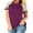 1# Winered, variant on Womens Plus Size Tunic Tops for Women t shirts Summer Casual Loose Short Sleeve Tshirts Shirts Color Block Blouse Pink 26 Plus