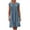 summer dresses-Navy, variant on Brilliant Summer Dresses for Women under $10 Women's Round Neck Short Sleeved Pleated Solid Linen Loose Fitting Dress Straight Skirt Brown XXL