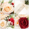 thumbnail image 5 of KAKOWELY Ramo de rosas artificiales de mano para decoración de bodas, ramo de novia, ramo de rosas falsas realistas, 5 of 5